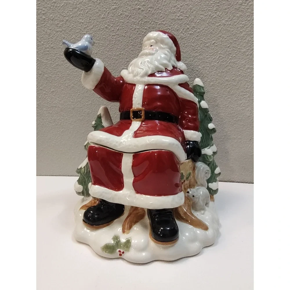 Lenox Holiday Gatherings Santa Covered Candy Dish Christmas Treat SKU# 828642058